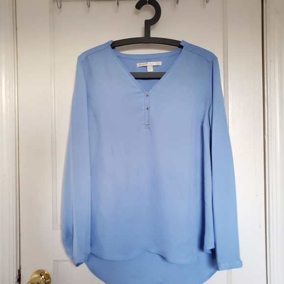 LC Lauren Conrad Tops - Basic Blue Siphon Blouse
